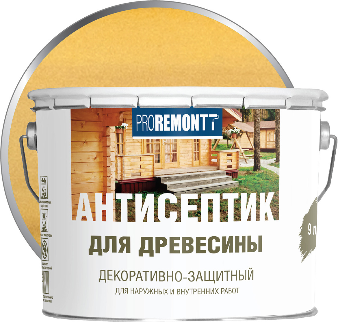 фото Антисептик для древесины Proremontt, сосна, 9 л