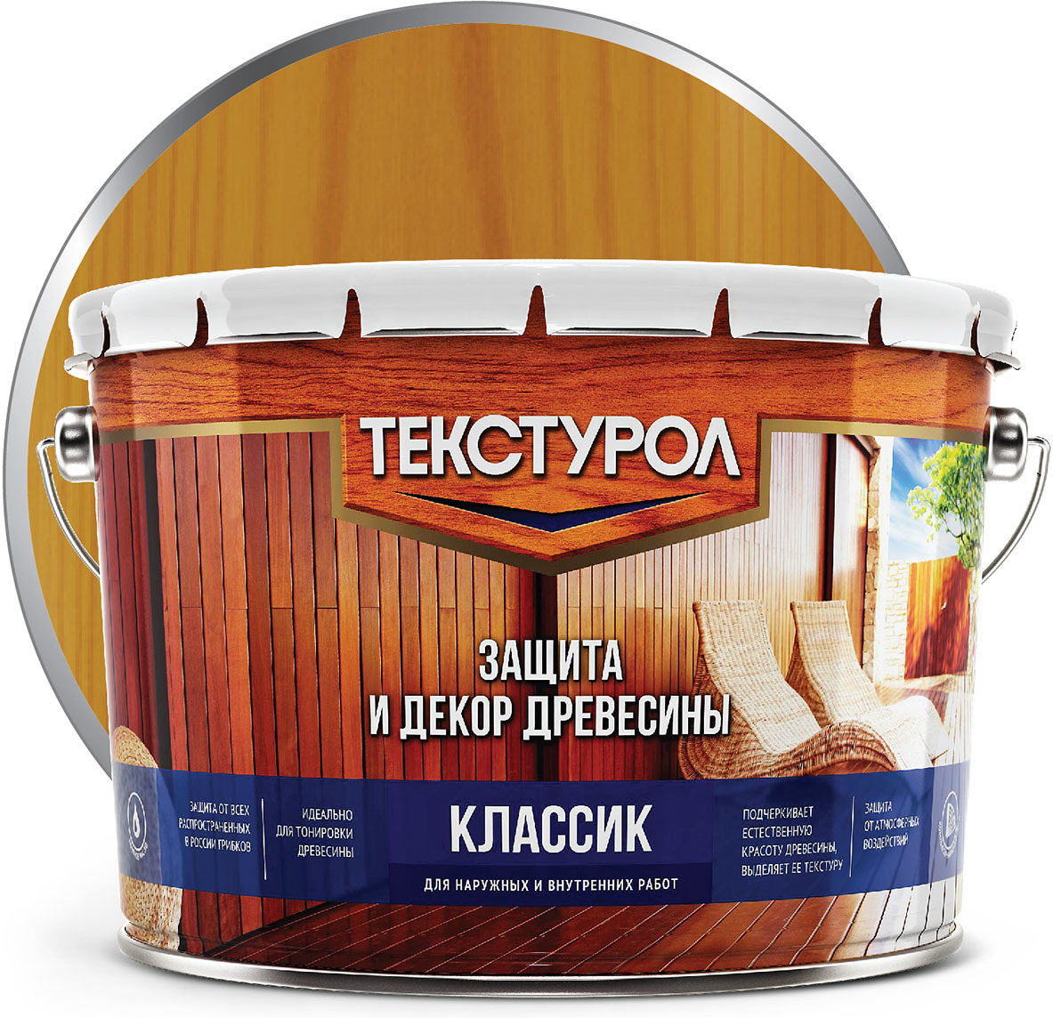 фото Пропитка Текстурол Классик, дуб, 10 л