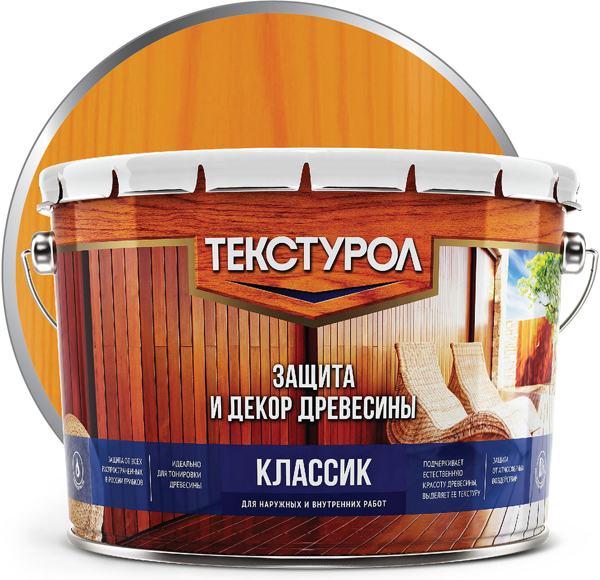 фото Пропитка Текстурол Классик, орегон, 10 л