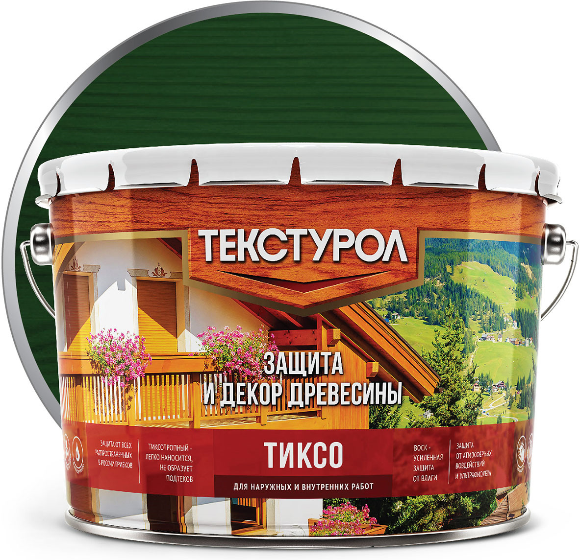 фото Пропитка Текстурол Тиксо, акация, 10 л