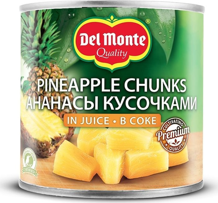 фото Фруктовые консервы Del Monte Ананасы кусочки в соке, 435 г