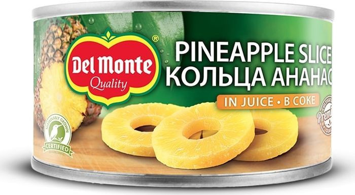 фото Фруктовые консервы Del Monte Ананасы кольца в соке, 220 г