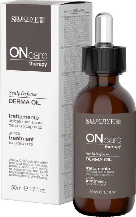 фото Масло для волос Selective Professional On Care Rebalance Scalp Defense Derma Oil, для ухода за кожей головы, 50 мл