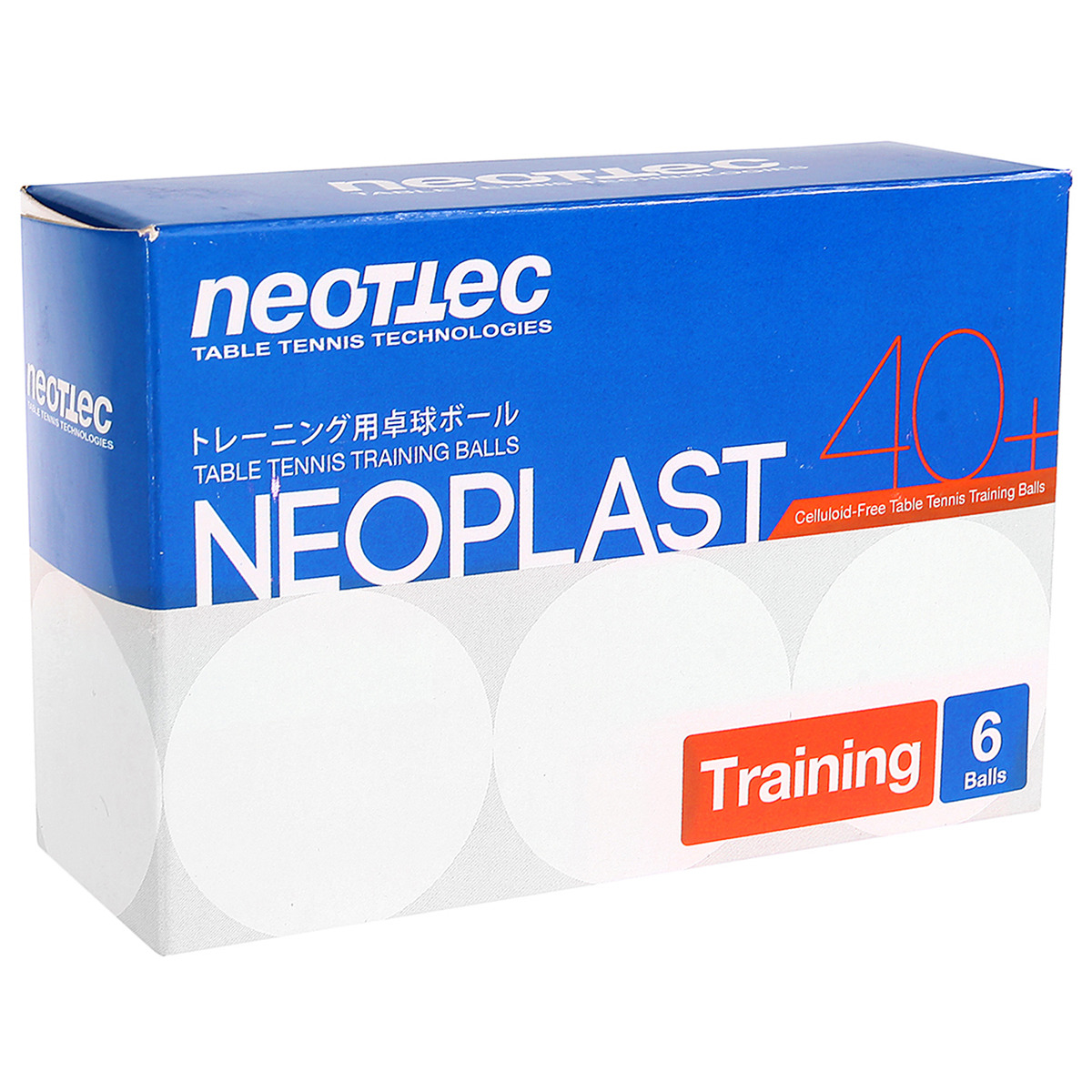 фото Мяч для настольного тенниса Neottec Neoplast Training, 3275376, разноцветный, 6 шт