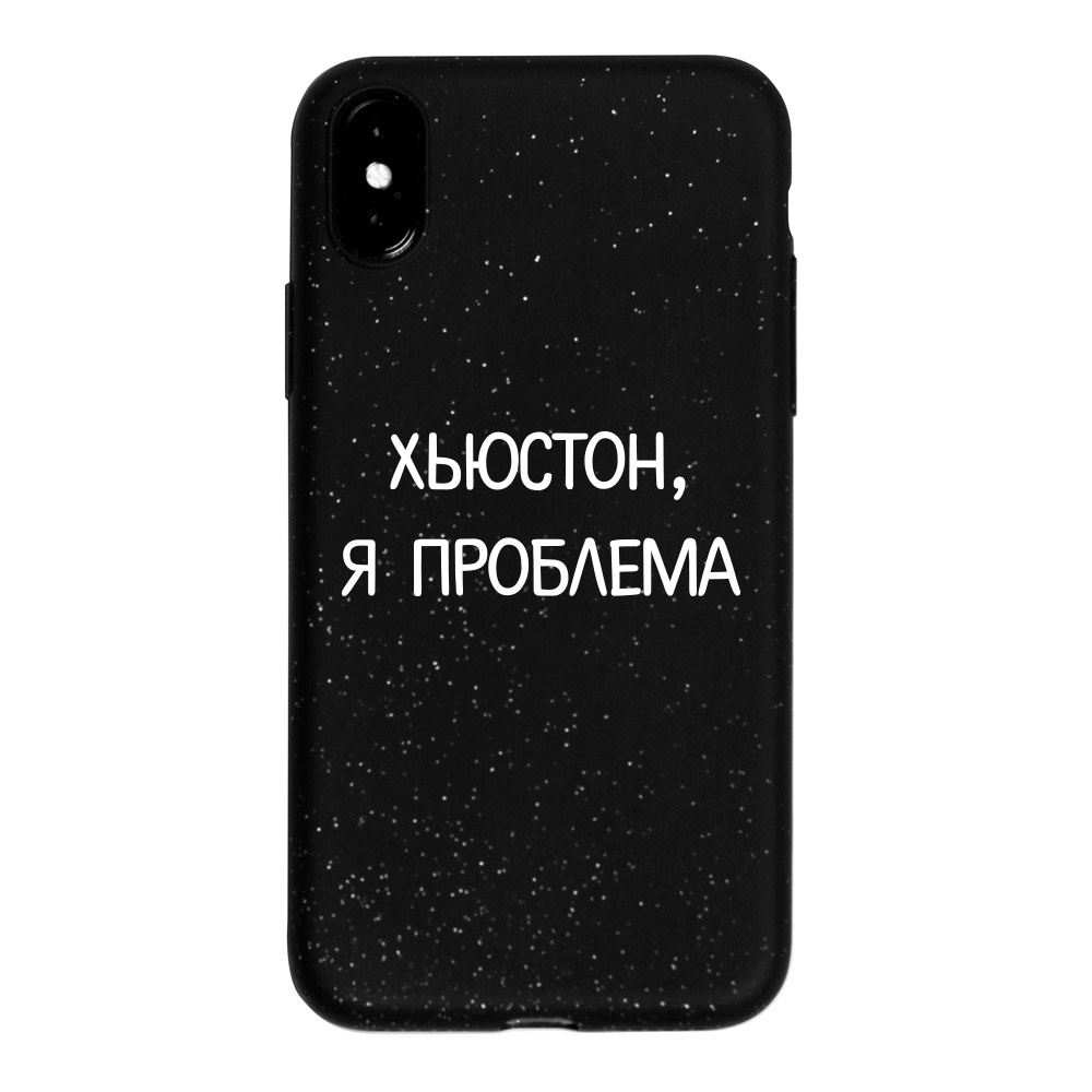 фото Чехол ONZO "OhMyCard" для Apple iPhone XS, черный, звездная пыль, Хьюстон