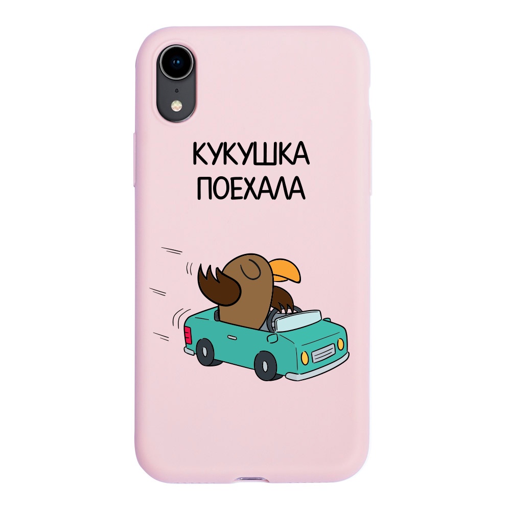 фото Чехол ONZO "OhMyCard" для Apple iPhone XR, розовый матовый, Кукушка