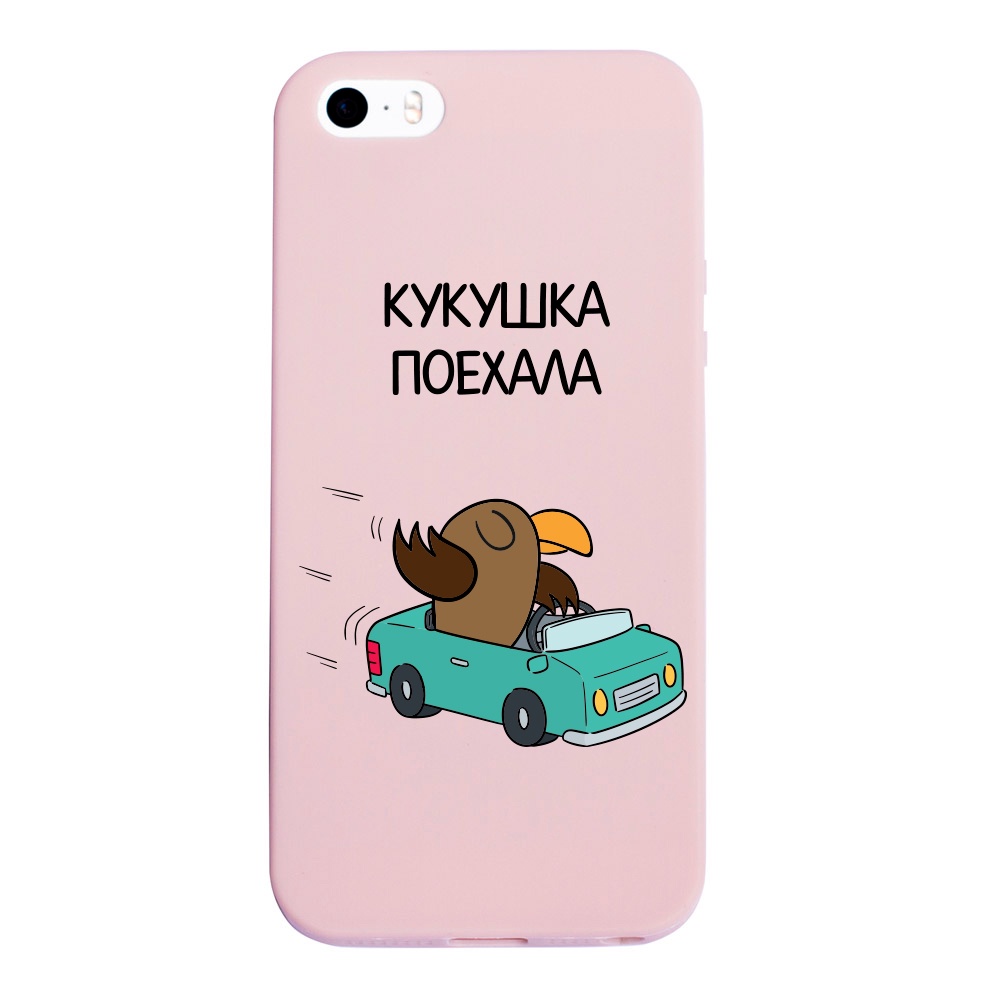 фото Чехол ONZO "OhMyCard" для Apple iPhone 5/5S, розовый матовый, Кукушка