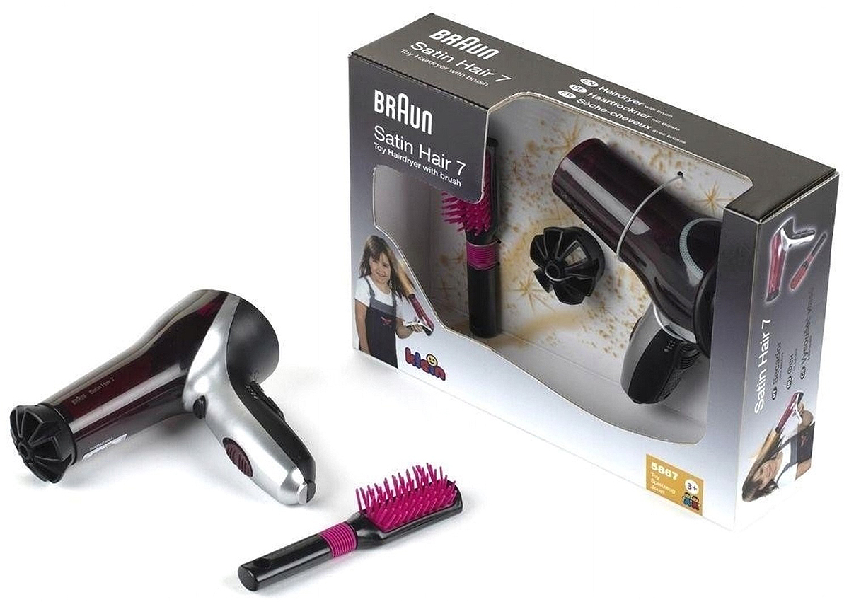 фото Игровой набор Klein "Braun Satin Hair 7. Набор стилиста", 3 предмета