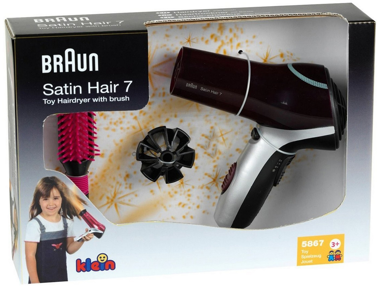 Набор браун. Набор Klein Braun Satin hair. Игровой набор Klein "Braun Braun Satin hair 7. стилист". Klein фен Braun с расческой (5850k). Фен Браун Satin hair 7.