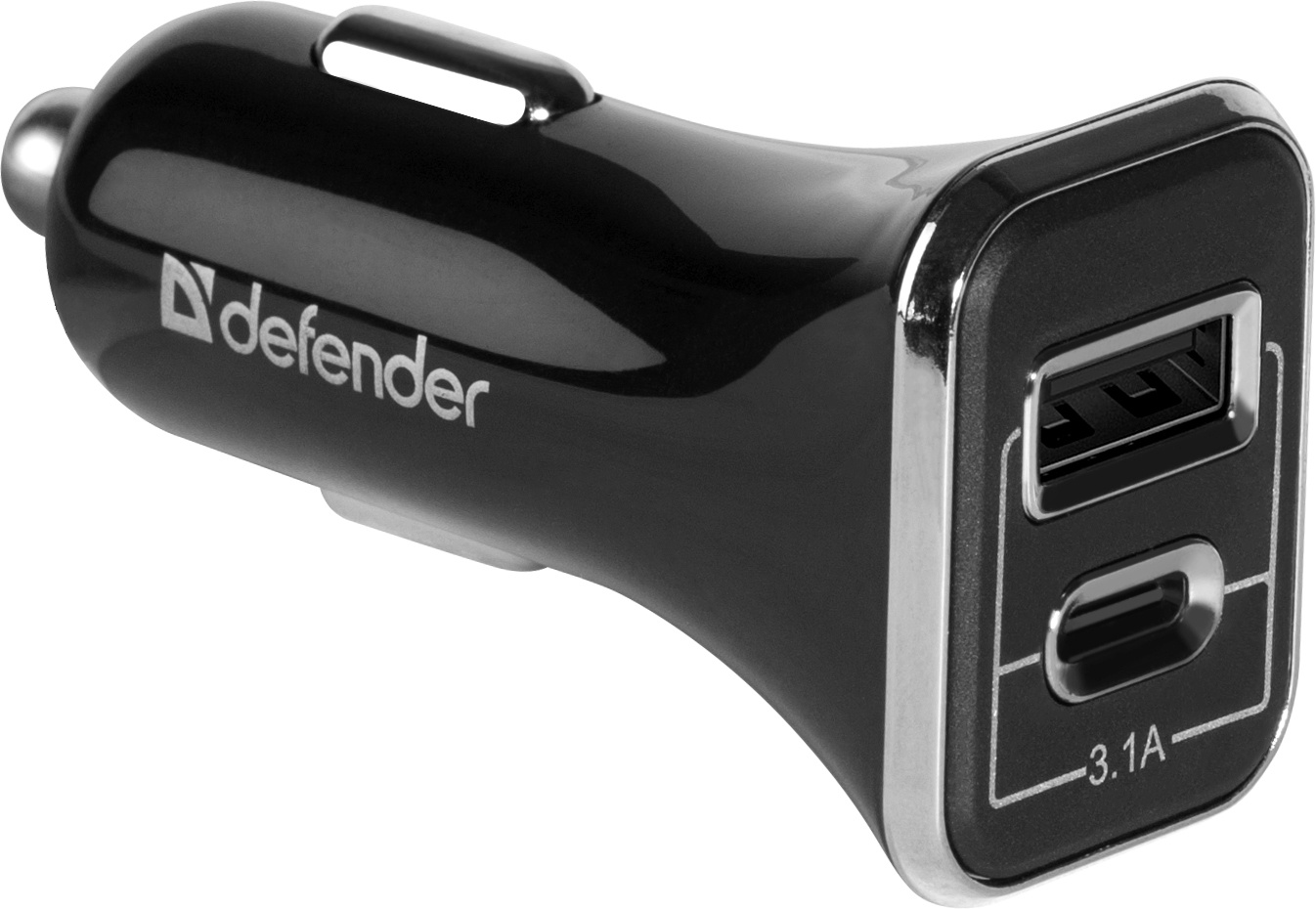 фото Автомобильный адаптер Defender UCC-33 USB+Type-C, 5V/3.1А, кабель