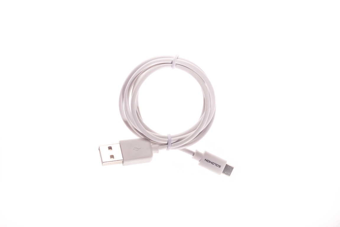 фото Кабель Solomon X-Fit USB - Micro USB, двусторонний, 1м, белый