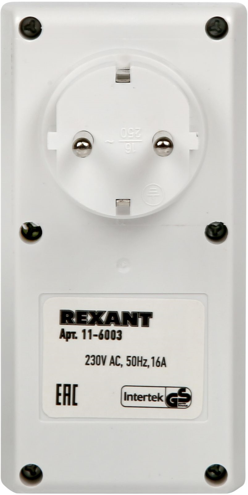 фото Розетка с механическим таймером Rexant RX-23, в защитном корпусе IP44, 11-6003, белый