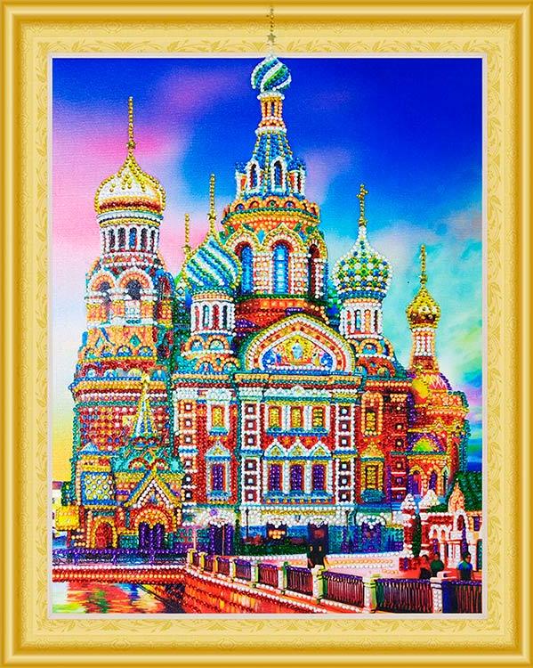 фото Алмазная мозаика Painting Diamond "Храм Спаса на Крови", 40х50см