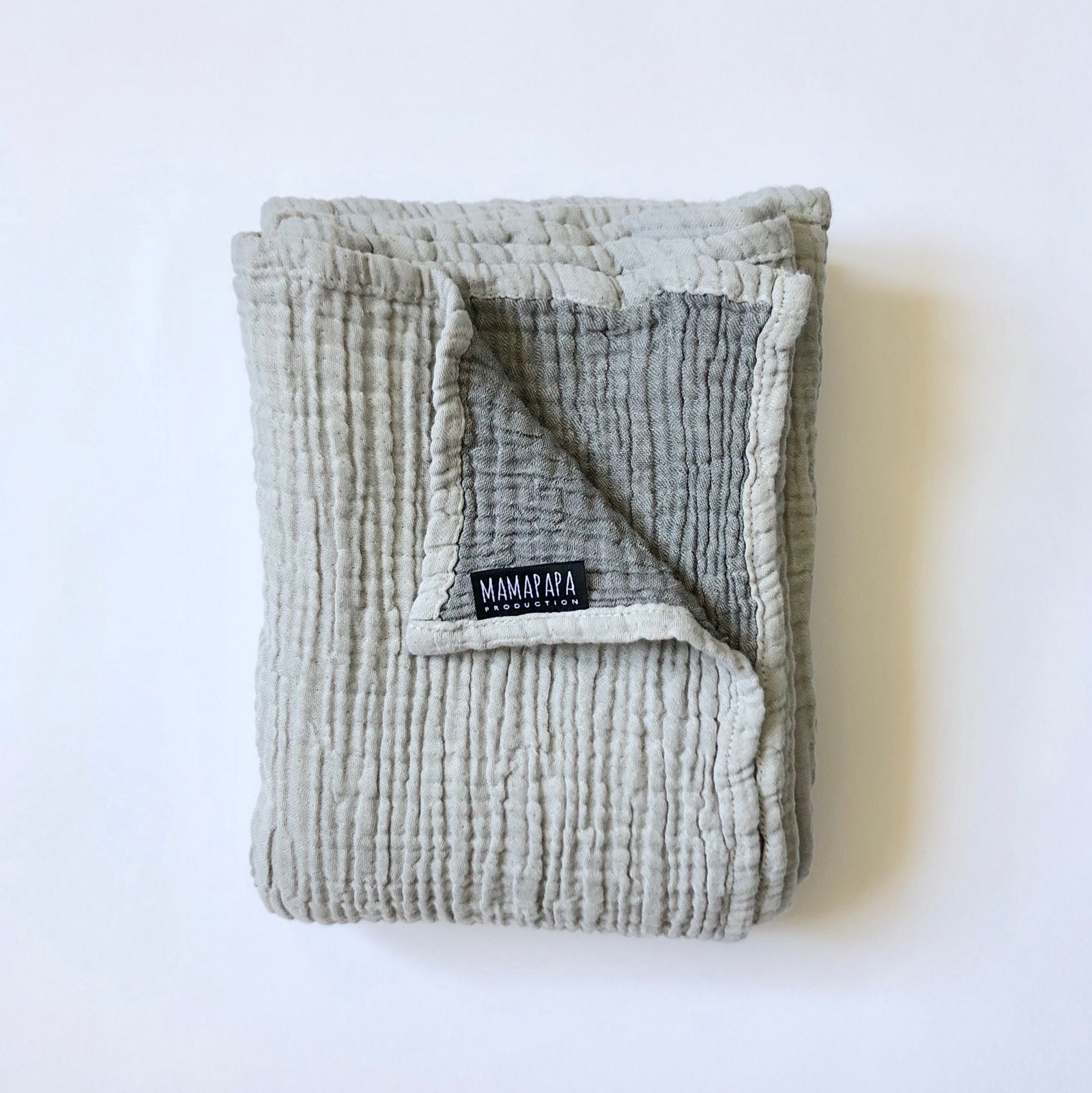 фото Муслиновое одеяло MamaPapa Пыльный серый (120см*100см) Mamapapa production