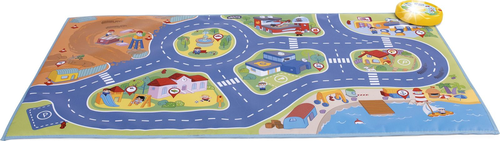 фото Игровой коврик Chicco Turbo Team Mini Turbo Touch City Playmat, с машинками, 00009700000000