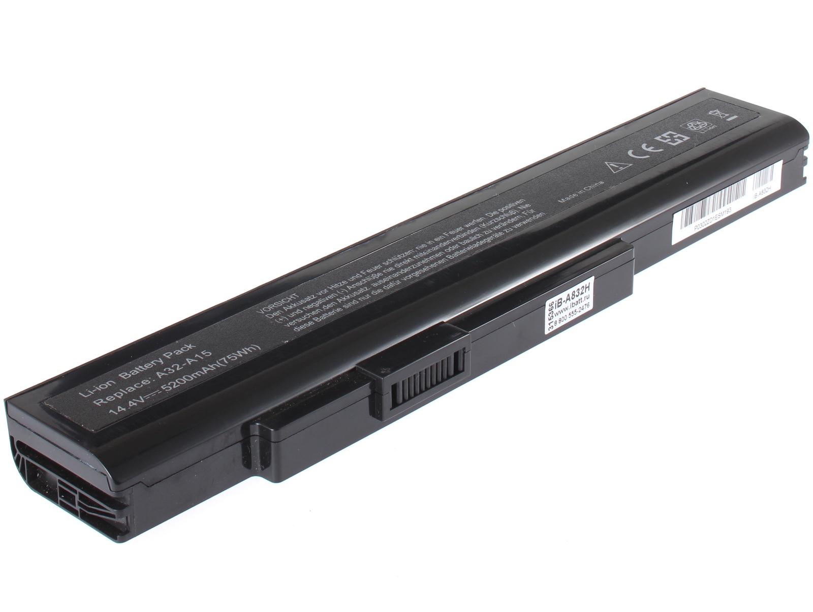 Аккумуляторная батарея iBatt iB-A1-A832H 5200mAh для ноутбуков A32-A15, A42-A15, A41-A15, CS-MD9776NB, A42-H36, iB-A832, 11-1832, FMVNB218, iB-A1420, iB-A1420H, iB-A832H, Аккумуляторная батарея iBatt iB-A1-A832H 5200mAh для ноутбуков A32-A15, A42-A15, A41-A15, CS-MD9776NB, A42-H36, iB-A832, 11-1832, FMVNB218, iB-A1420, iB-A1420H, iB-A832H,