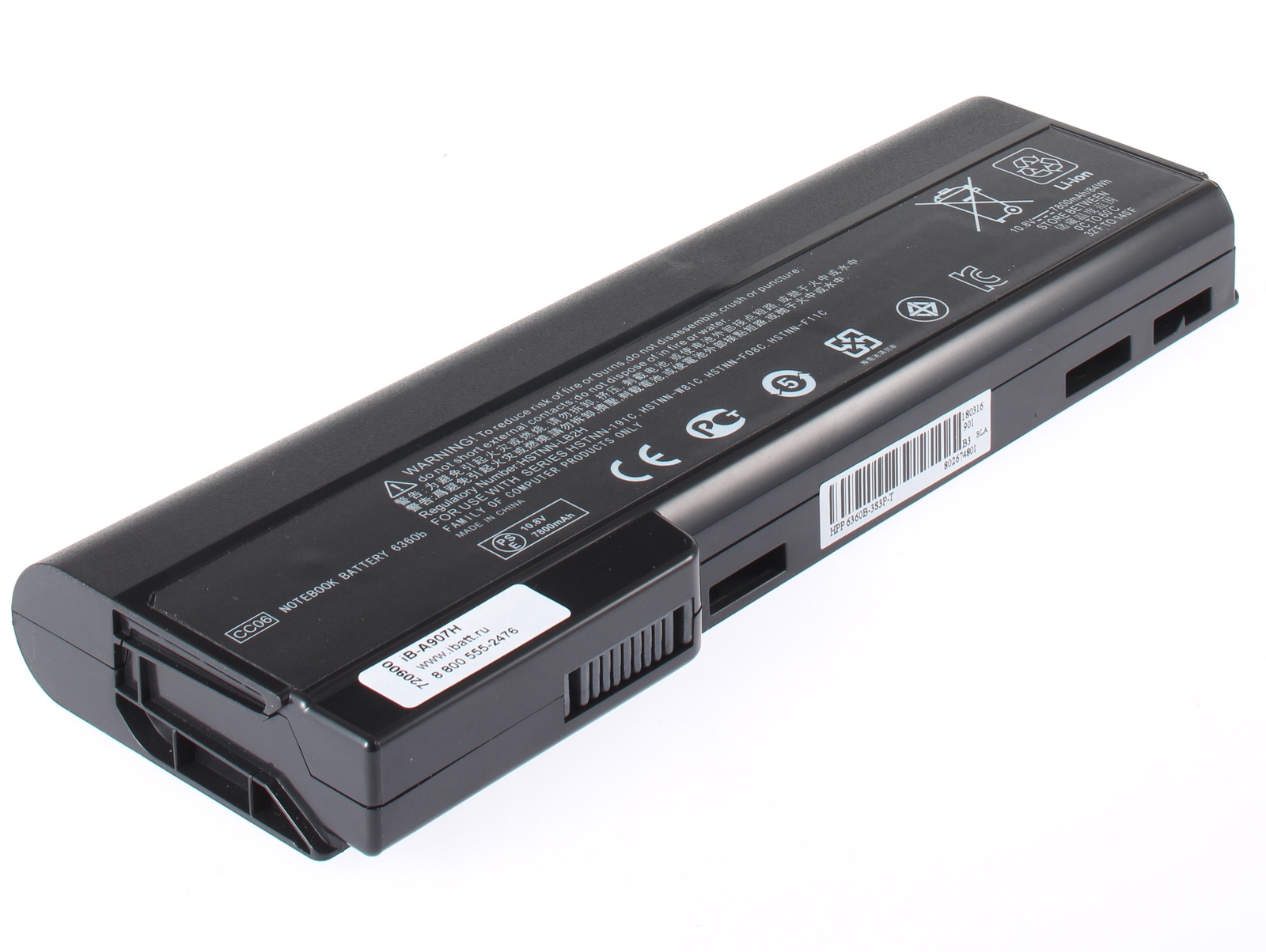 Аккумуляторная батарея iBatt iB-T1-A907H 7800mAh для ноутбуков HP-Compaq EliteBook 8470p, EliteBook 8460p, ProBook 6570b, ProBook 6560b, ProBook 6470b, ProBook 640 G1, EliteBook 8570p, ProBook 6460b, EliteBook 8560p, ProBook 6475b, ProBook 6360b, Аккумуляторная батарея iBatt iB-T1-A907H 7800mAh для ноутбуков HP-Compaq EliteBook 8470p, EliteBook 8460p, ProBook 6570b, ProBook 6560b, ProBook 6470b, ProBook 640 G1, EliteBook 8570p, ProBook 6460b, EliteBook 8560p, ProBook 6475b, ProBook 6360b,
