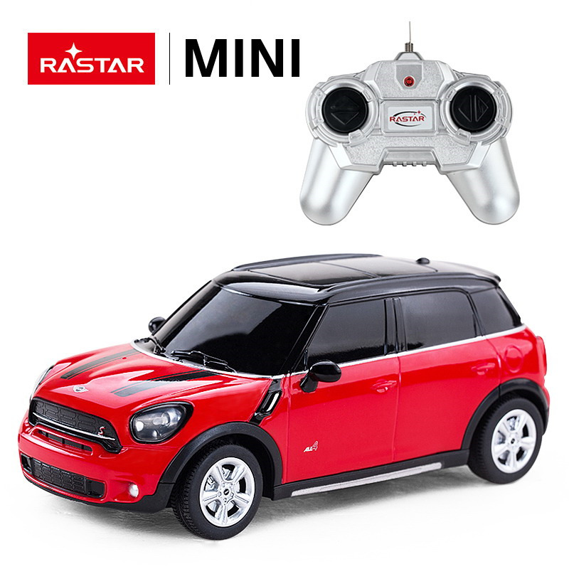 Машина радиоуправляемая Rastar MINI Cooper S Countryman, 71700R, красный rastar bmw mini cooper s countryman 1 14 радиоуправляемый автомобиль с usb зарядкой игрушки для мальчиков 72560 красный