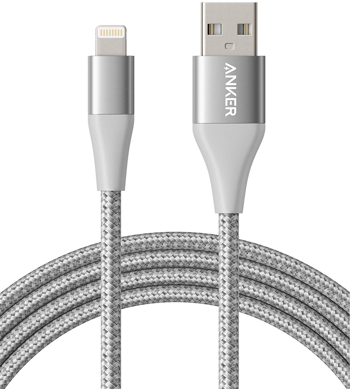 фото Кабель Anker PowerLine+ II Lightning Cable 0.9 м silver