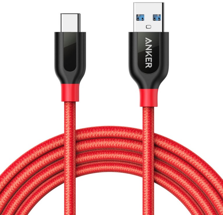 фото Кабель Anker Powerline+ USB-C to USB A 3.0 6ft Red