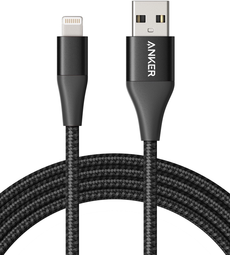 фото Кабель Anker PowerLine+ II Lightning Cable 1.8 м черный