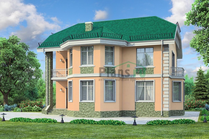 Проект дома Plans-53-38 (249 кв.м, газобетон 400мм) - купить с доставкой по выго