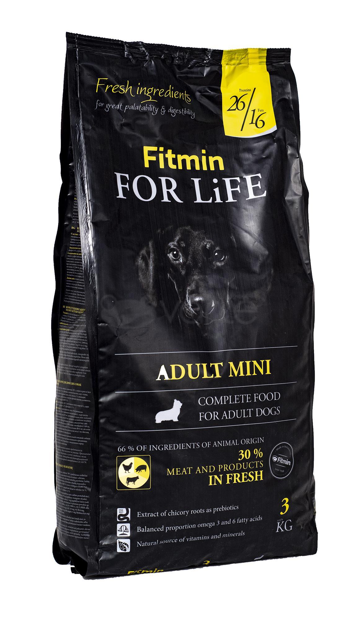 фото Fitmin dog For Life Mini корм для взрослых собак мелких пород 3кг