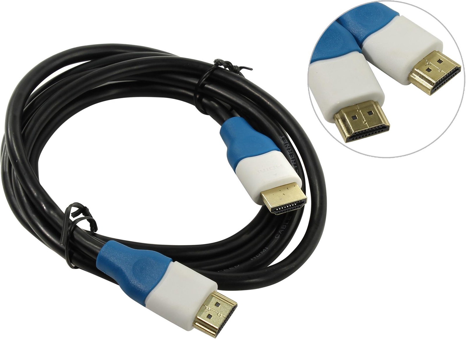 фото Кабель HDMI K-315 (4K, 10,2Гбит/с, ARC) 1.5М черный SMARTBUY