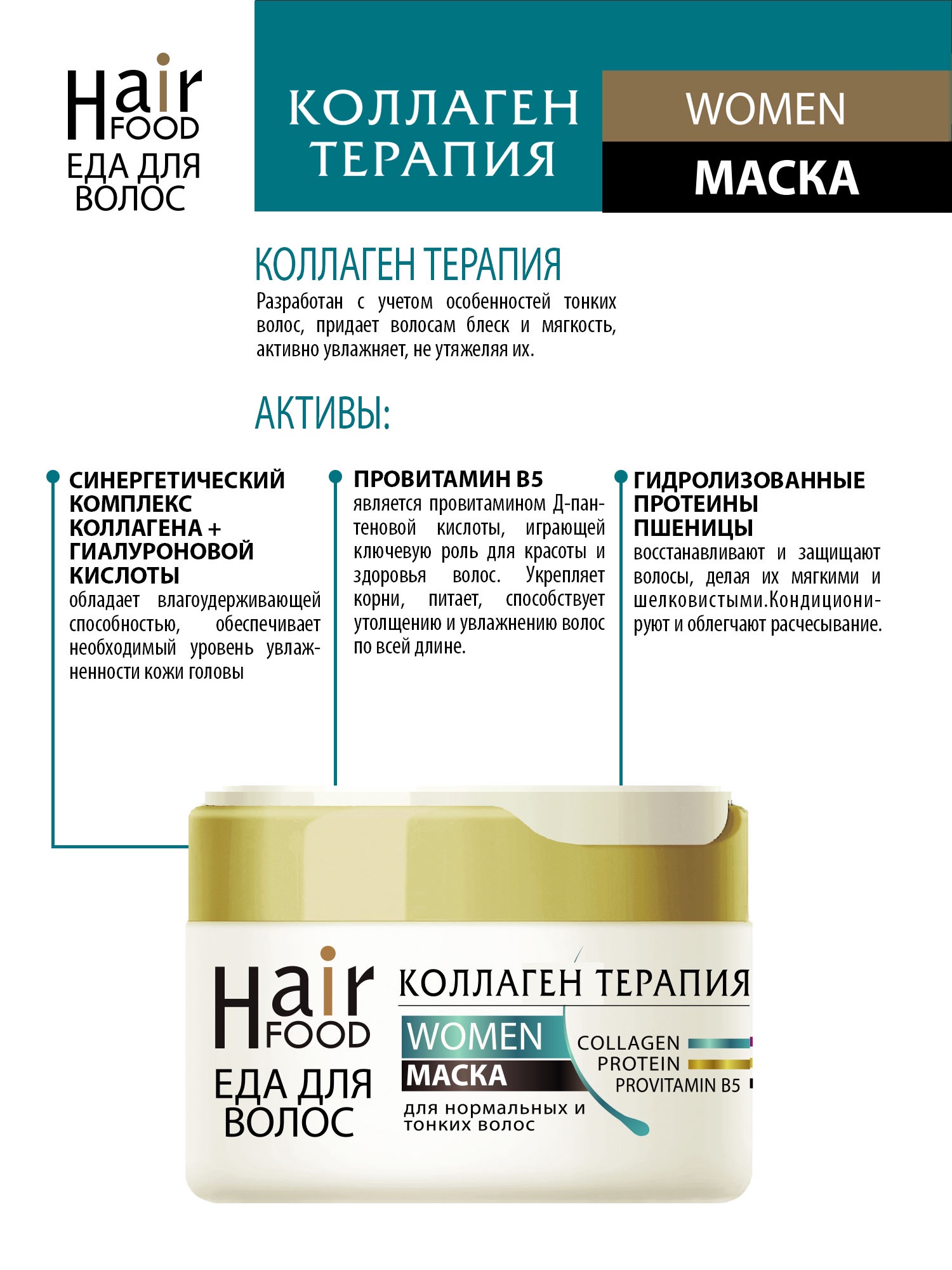 Original collagen therapy. Коллаген Therapy. Коллаген Вумен. Коллагеновая терапия. HAIRFOOD маска для глубокого увлажнения и восстановления волос коллаген терапия.