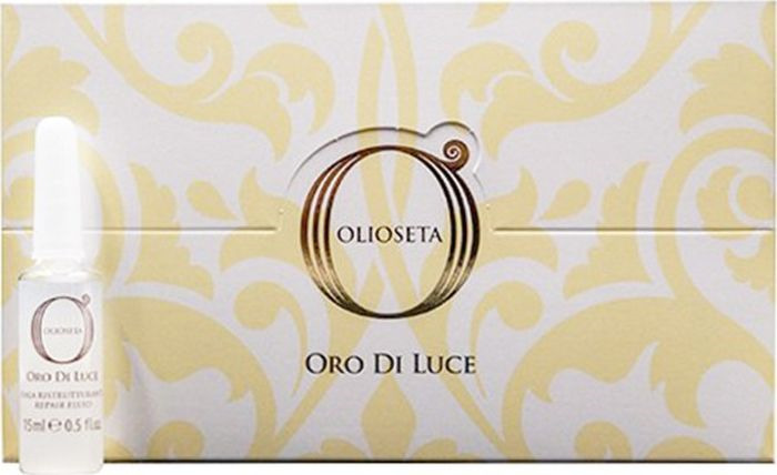 фото Флюид для волос Barex Italiana Olioseta Oro Di Luce, восстанавливающий, с протеинами шелка и семенем льна, 12 шт по 15 мл