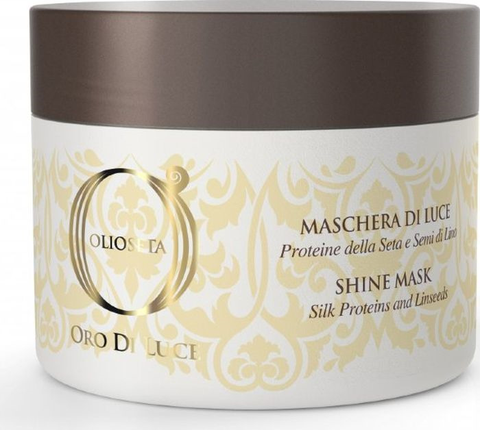 фото Маска-блеск для волос Barex Italiana Olioseta Oro Di Luce, с протеинами шелка и семенем льна, 500 мл