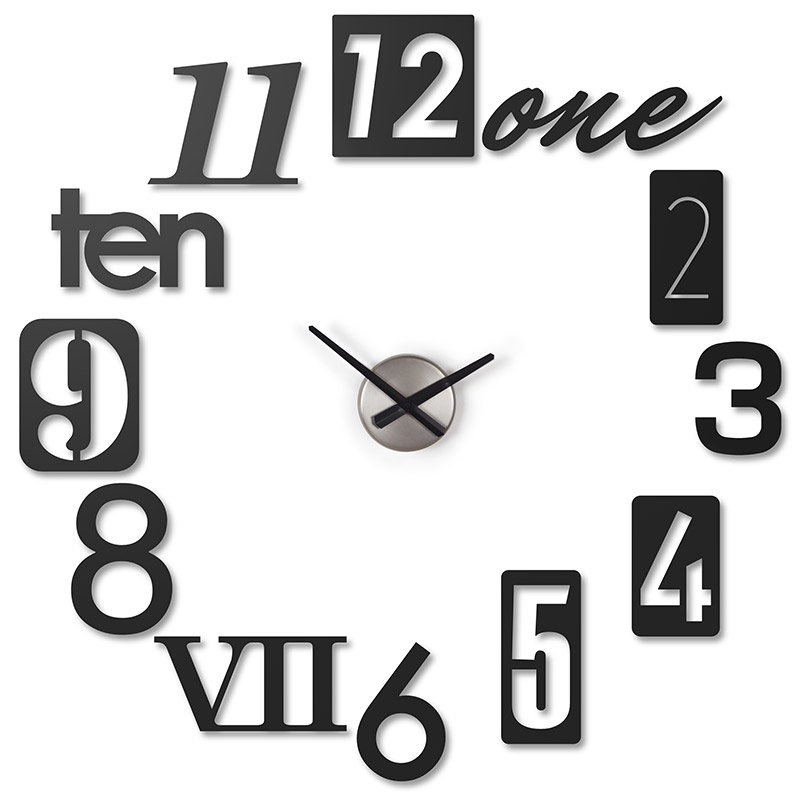 фото Настенные часы Umbra Часы настенные Numbra черные