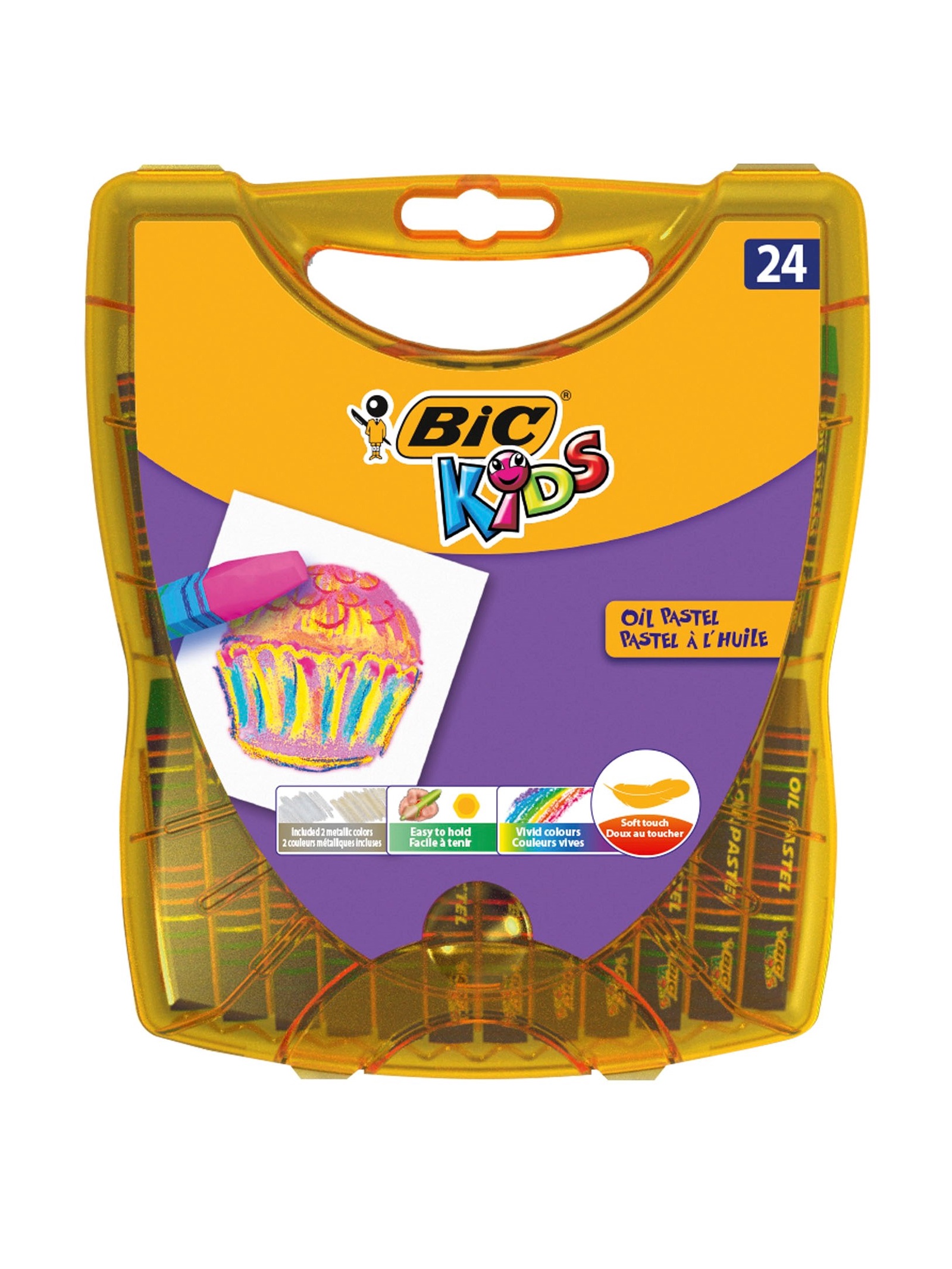 фото Масляные мелки BIC Kids Oil Pastel 24 цвета в пластиковом боксе