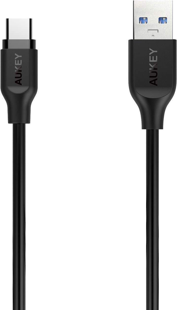 фото Кабель AUKEY USB 3.0 USB-C to USB-A PVC Cable,1M, чёрный