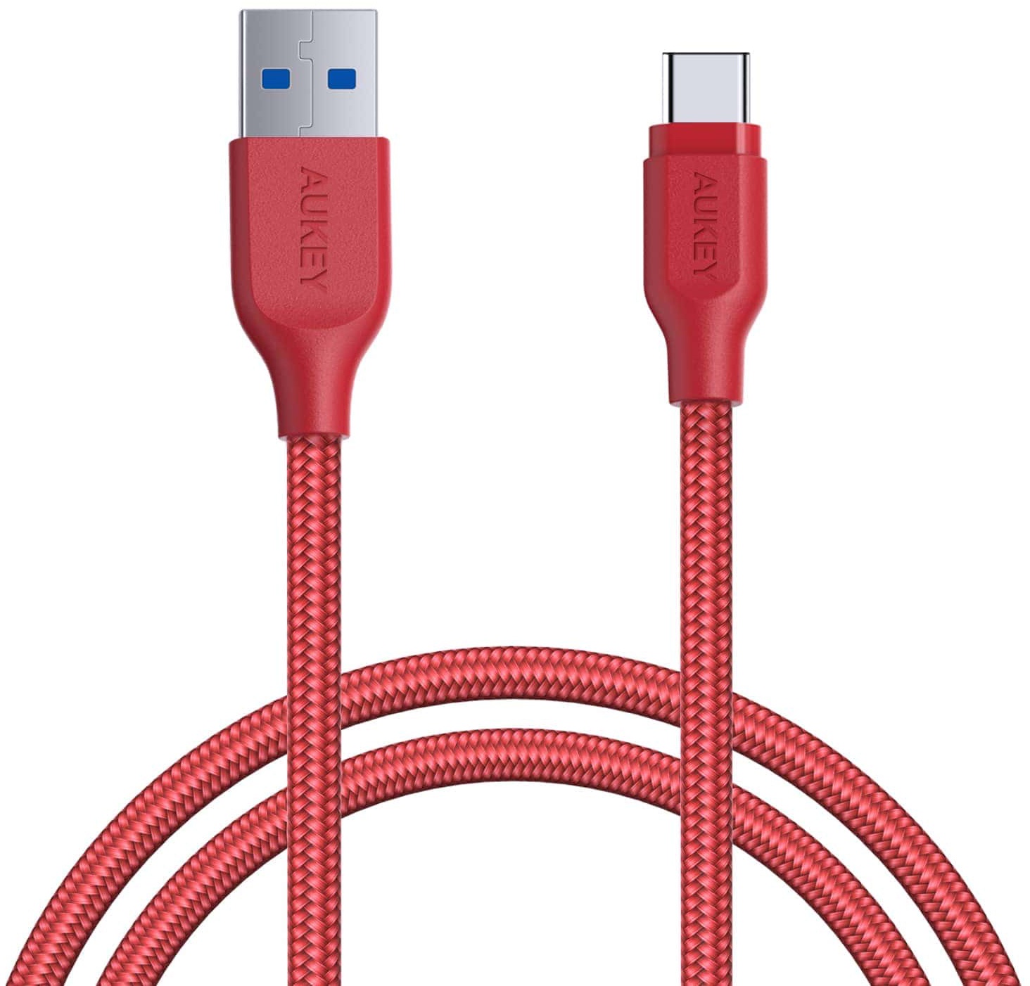 фото Кабель AUKEY USB 3.1 GEN1 USB-C to USB Cable, red,1.2M красный