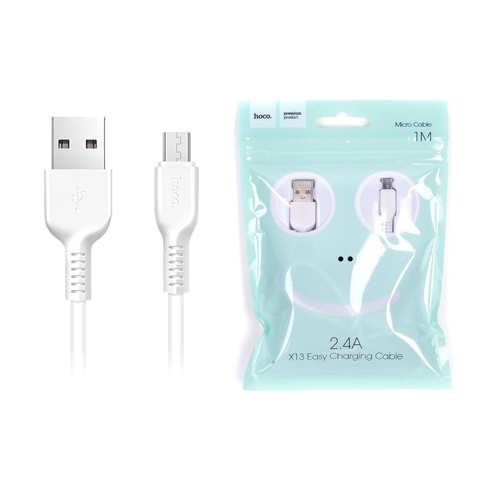 фото Кабель USB Hoco X13 Easy Micro USB белый