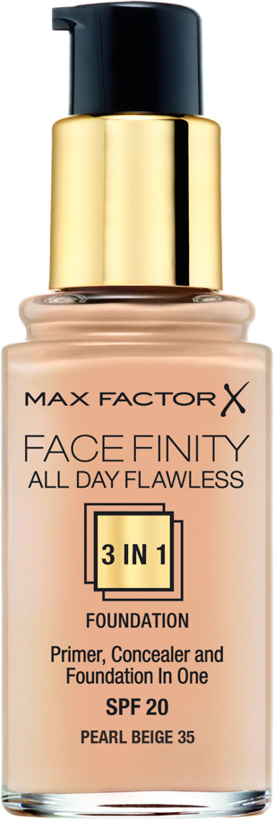 фото Max Factor Тональная основа 3в1 "Facefinity All Day Flawless", SPF 20, тон №35 (pearl beige), 30 мл