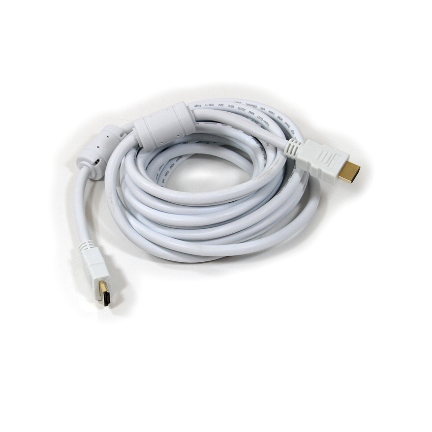 фото Кабель HDMI 19M/M ver 2.0, 5М, 2 фильтра, белый Aopen <ACG711DW-5M>