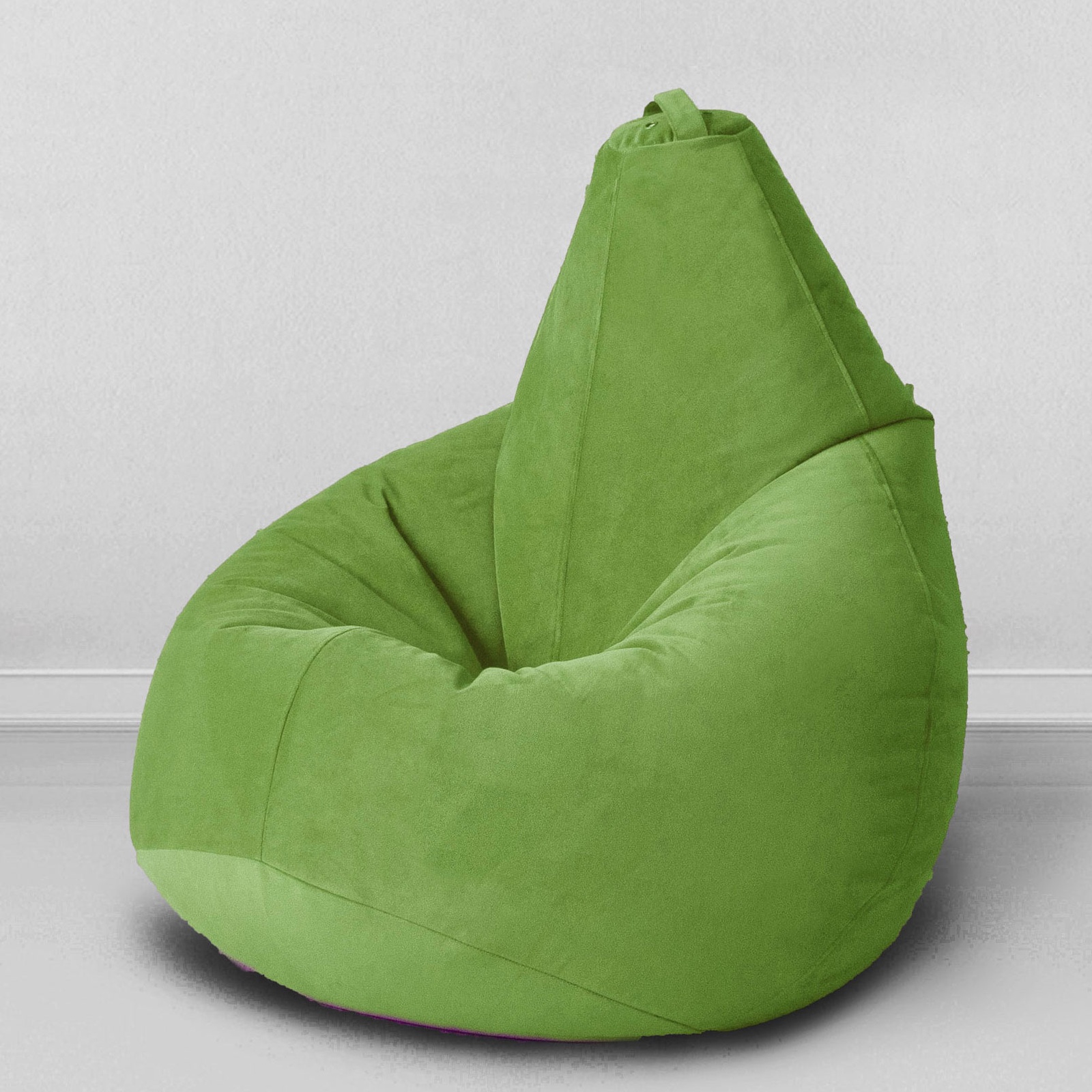 фото Кресло-мешок "груша" MyPuff, размер Компакт, мебельная ткань, матово-зеленый