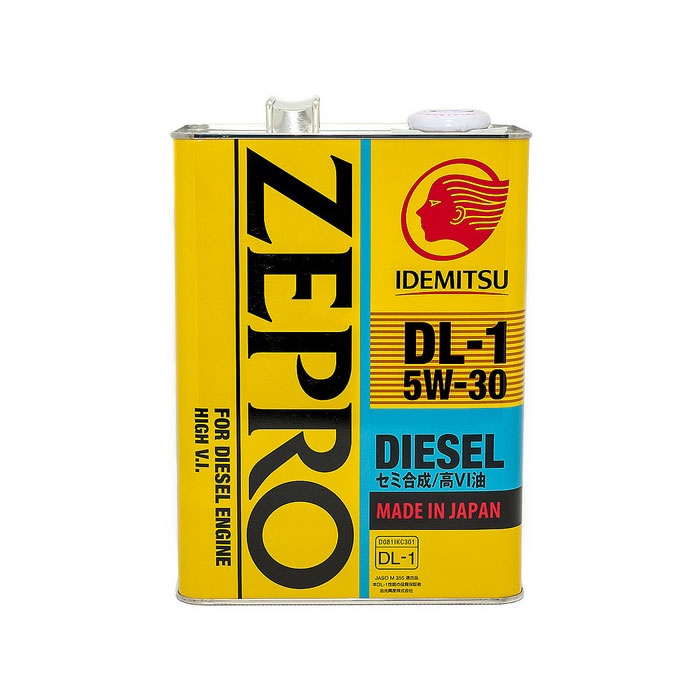 фото Масло моторное полусинтетическое IDEMITSU "Zepro Diesel DL-1 5W-30", CF 4л (