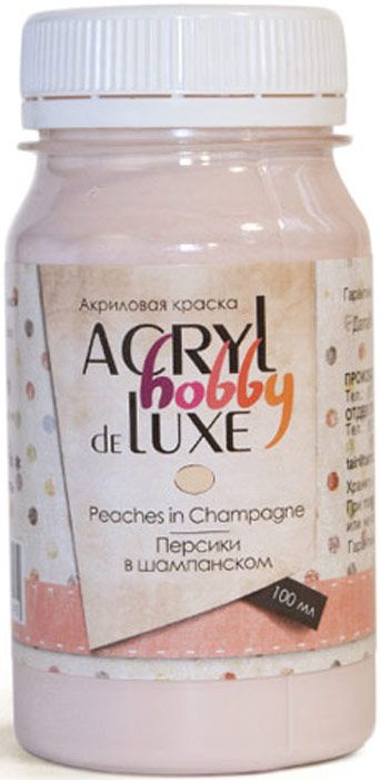 фото Краска акриловая Акрил-Хобби Де Люкс, "Таир", 100 мл, Персики в шампанском
