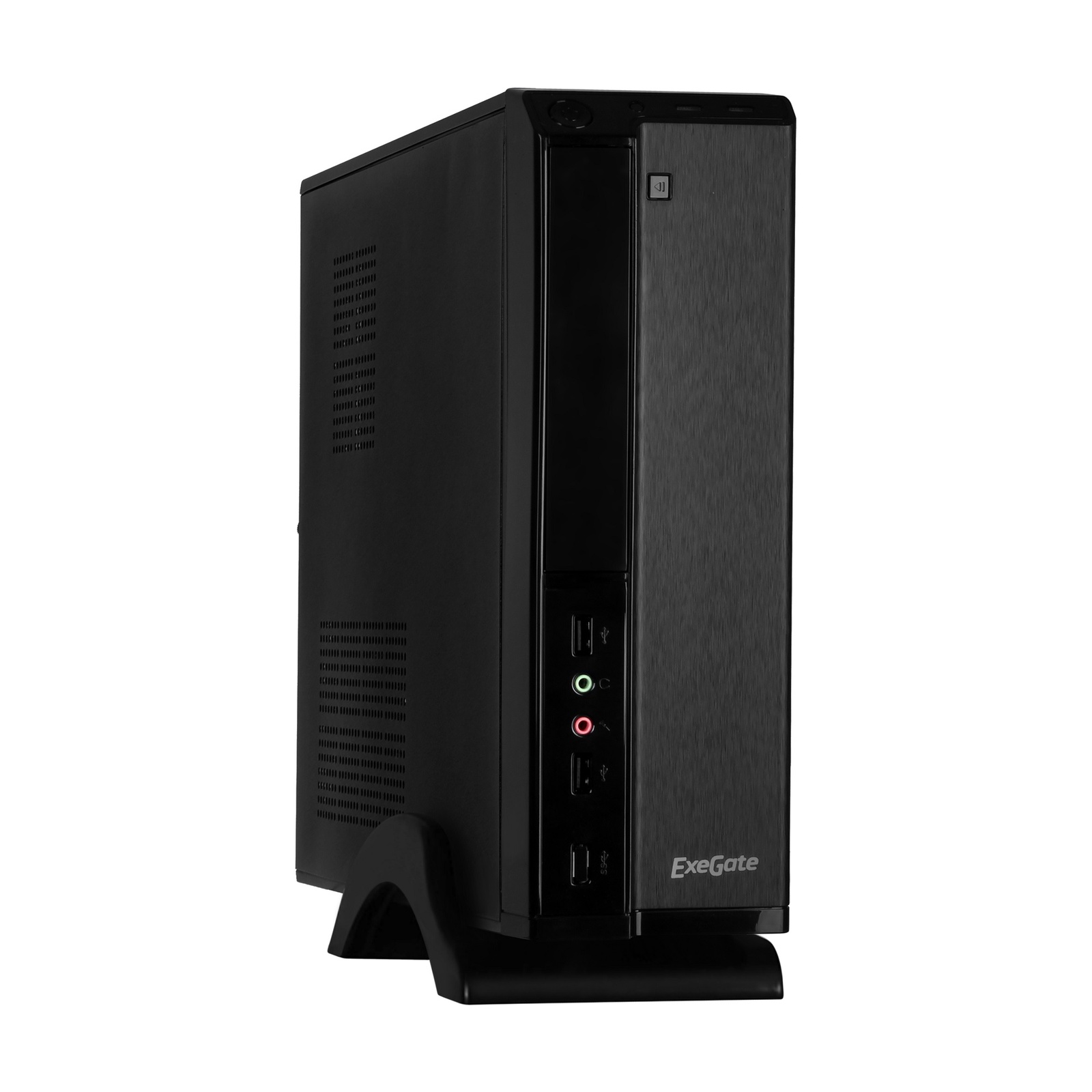 фото Компьютерный корпус MiniITX Exegate MI-207 без БП Black, miniITX/mATX, 2*USB, Audio