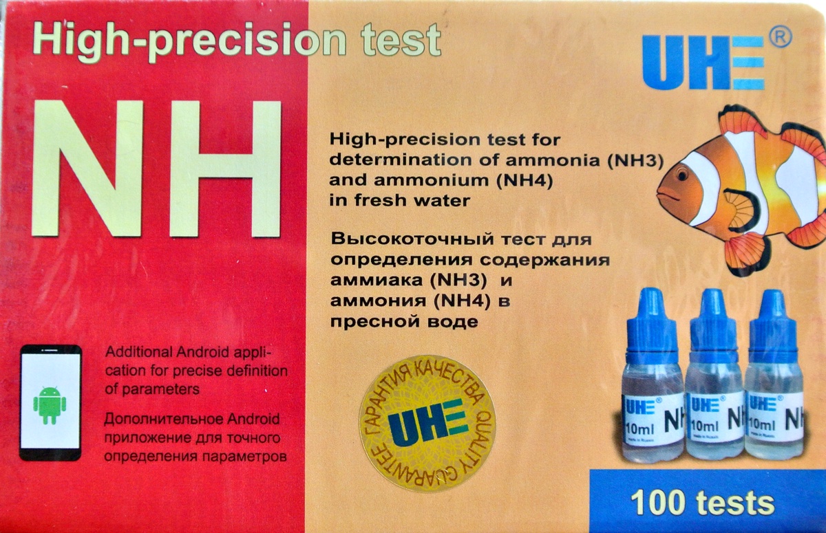 фото Тест для аквариумной воды UHE NH3+NH4