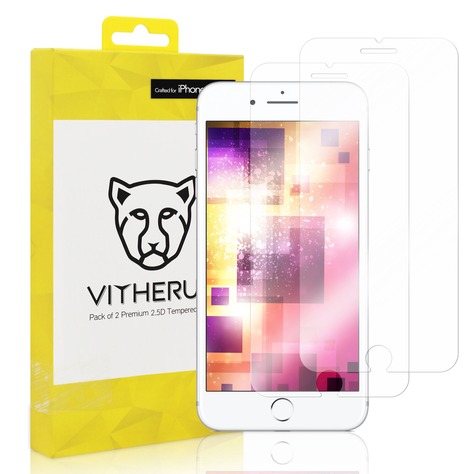 фото Защитное стекло VITHERUM GOLD Premium 2.5D Tempered Glass для iPhone 8+/7+ - (VTHGLD0002)