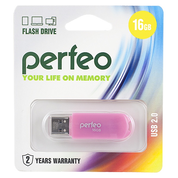 фото USB Флеш-накопитель Perfeo 16GB C03 розовый