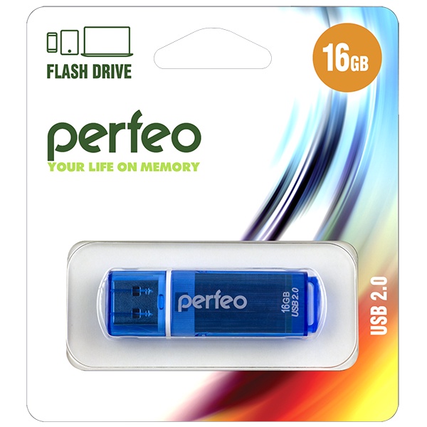 фото USB Флеш-накопитель Perfeo 16GB C13 синий