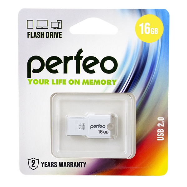 фото USB Флеш-накопитель Perfeo 16GB M01 белый
