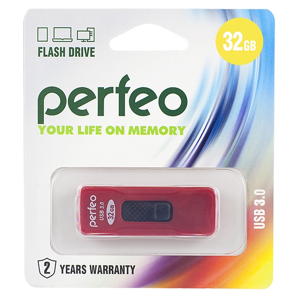 фото USB Флеш-накопитель Perfeo 3.0 32GB S05 красный