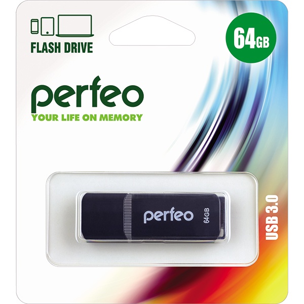 фото USB Флеш-накопитель Perfeo 3.0 64GB C12 черный