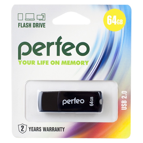 фото USB Флеш-накопитель Perfeo 64GB C09 черный